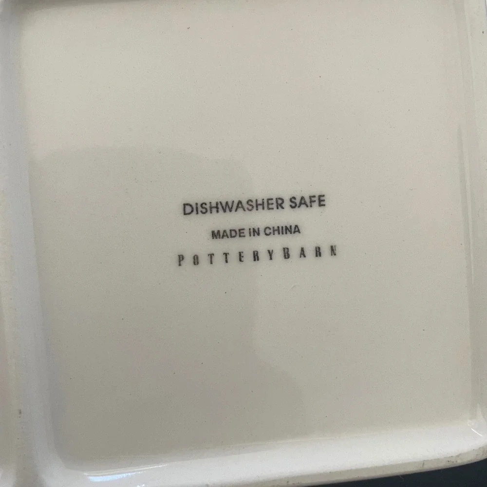Pottery Barn Set of 3 Ceramic Serving Trays Dessert Cheese Charcuterie *READ